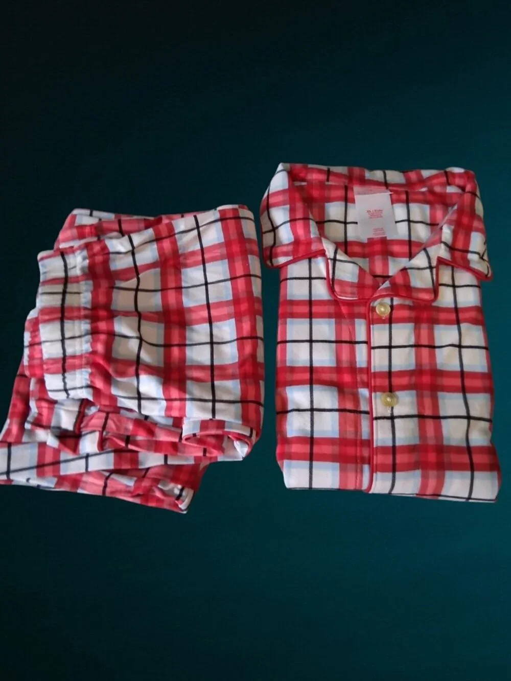 Wondershop Red White Plaid Kids Pajama Set size XL NWT